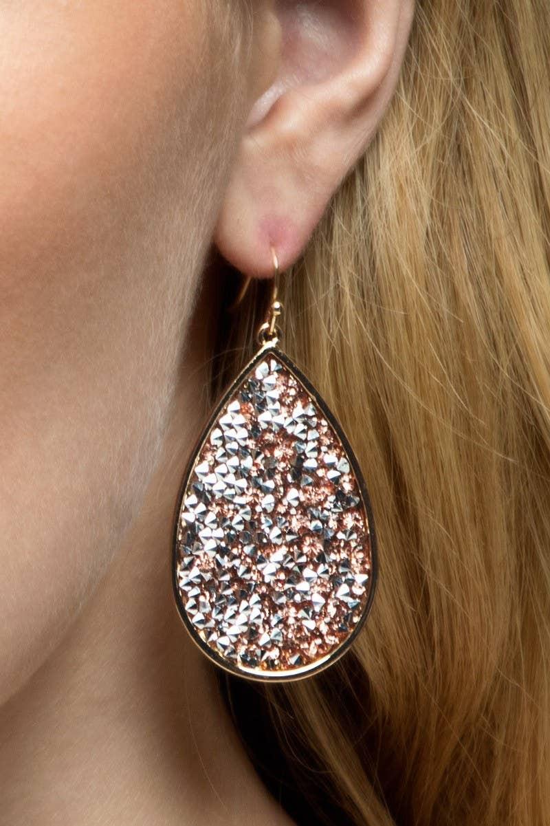 Sparkling Tear Drop Earrings
