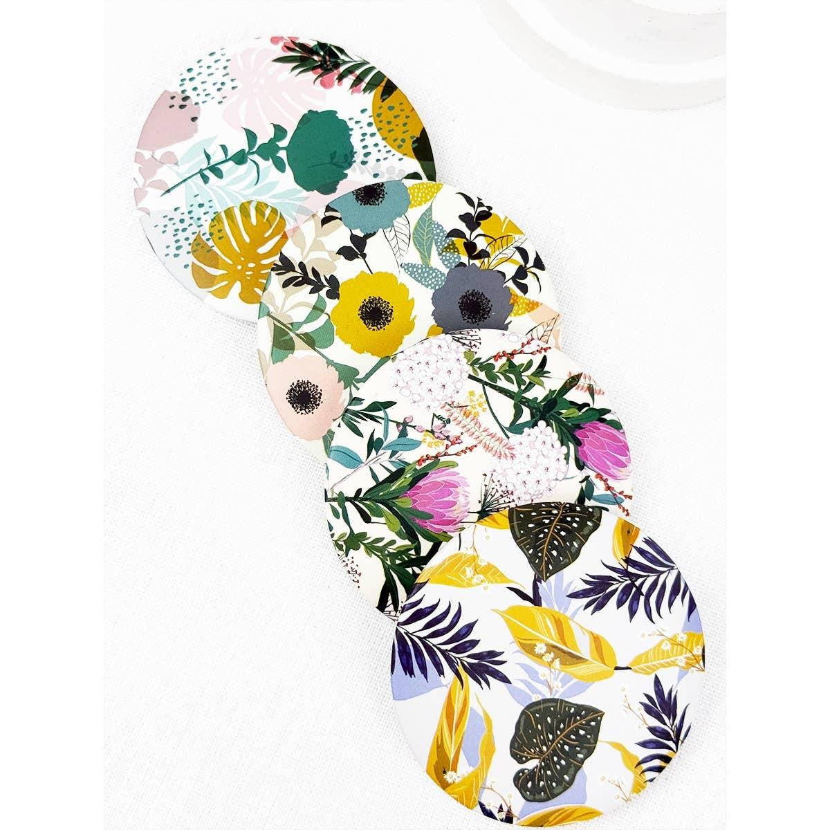 Tropical Leaf Compact Mirror