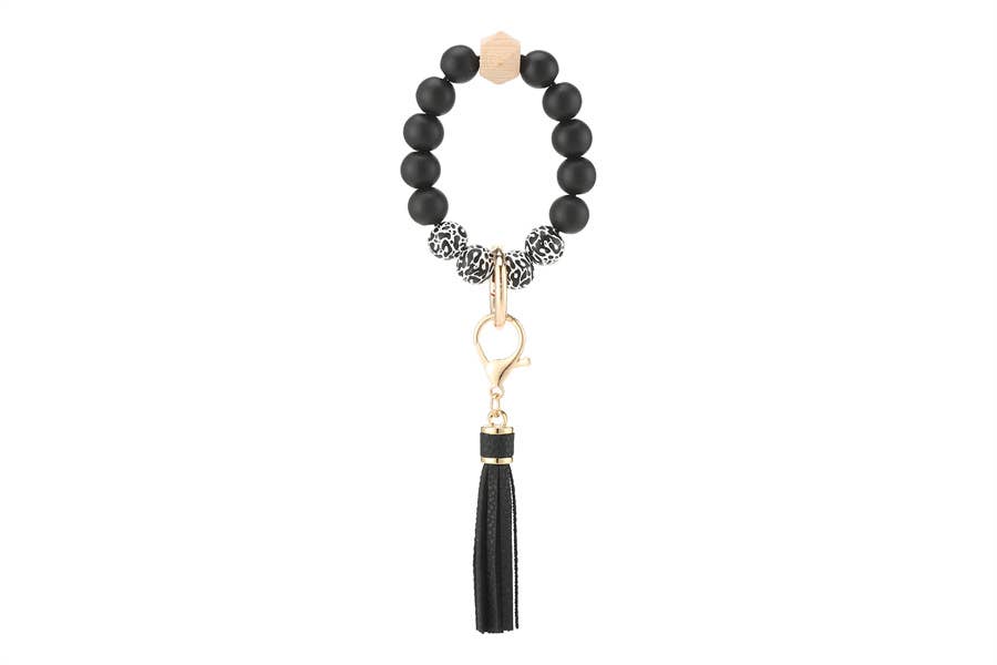 Ladies Fashion Beaded Wristlet Tassel Key Chain