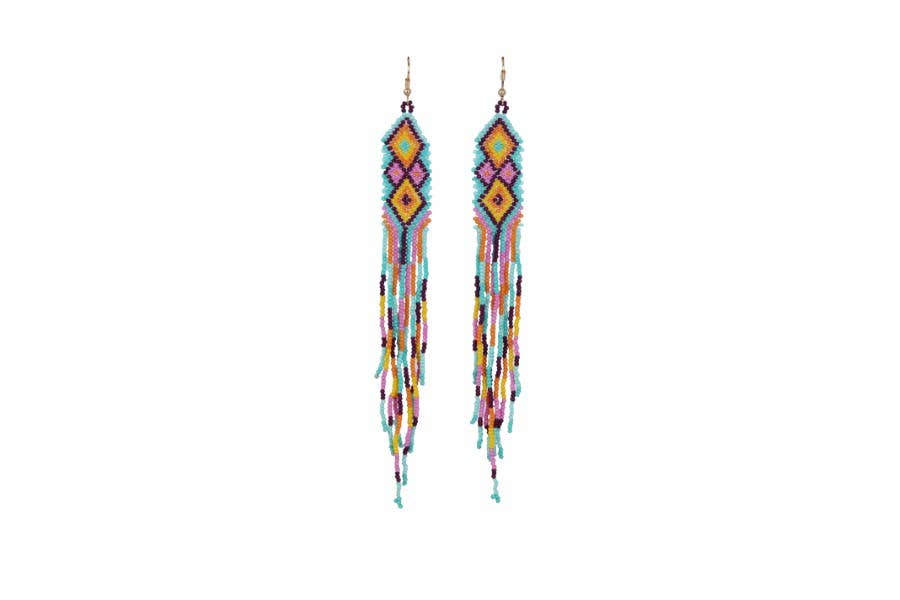 Beaded Chandelier Tribal Fashion Earring