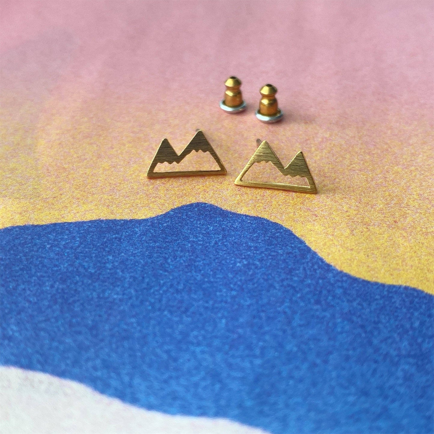 Mountain Range Earrings: Silver