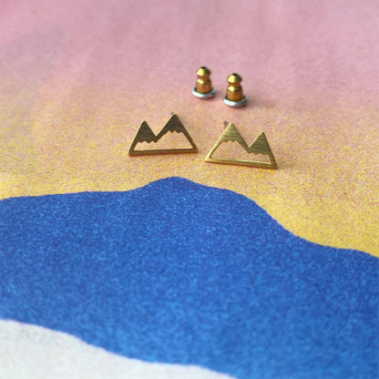 Mountain Range Earrings: Silver