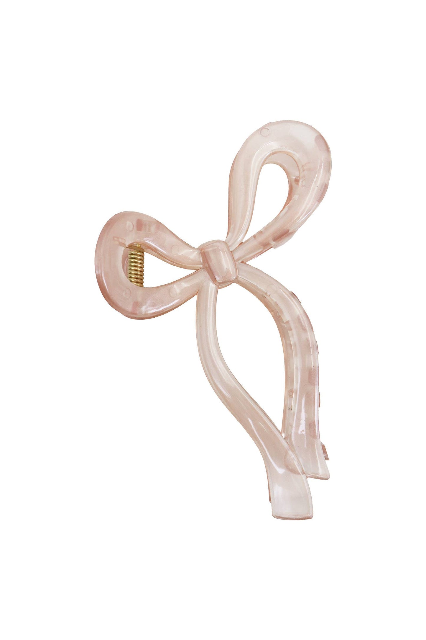 Pastel Jelly Clear Wavy Ribbon Bow Hair Claw: ASSORTED / ONE SIZE