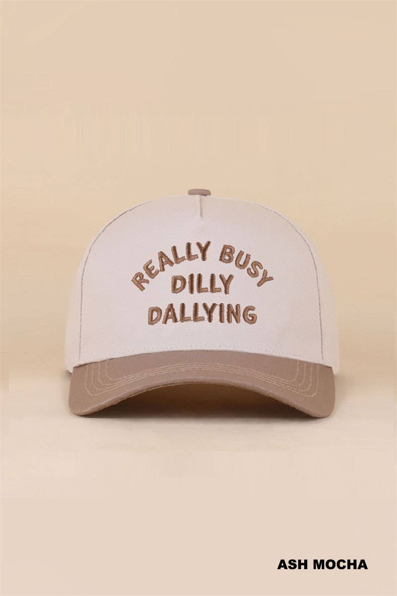 Really Busy Dilly Dallying Two Tone Snapback Hat: FLORAL / 1(ONE SIZE)