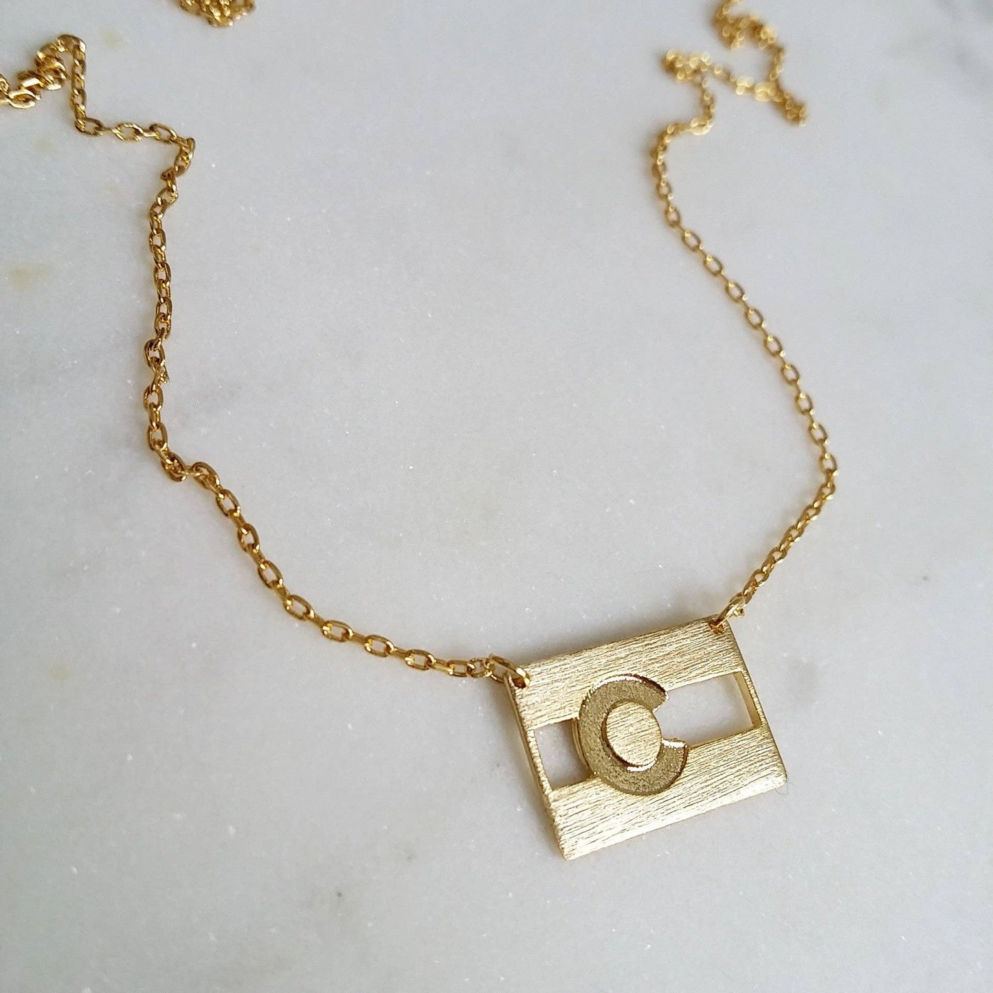 Colorado Flag Necklace: Silver