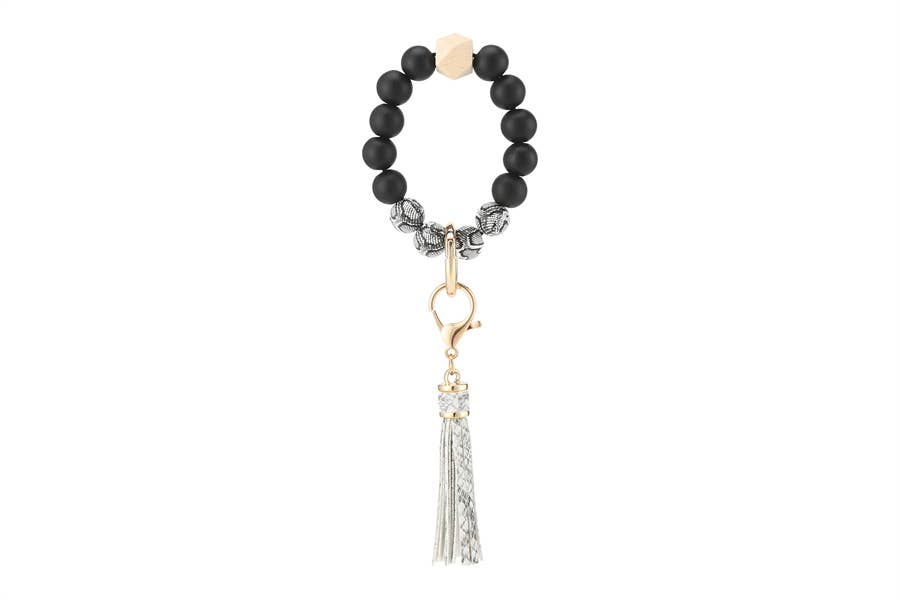 Ladies Fashion Beaded Wristlet  Key Chain
