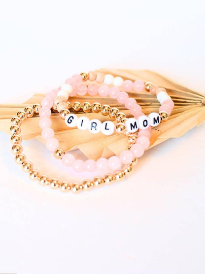 Girl Mom Bracelet Set