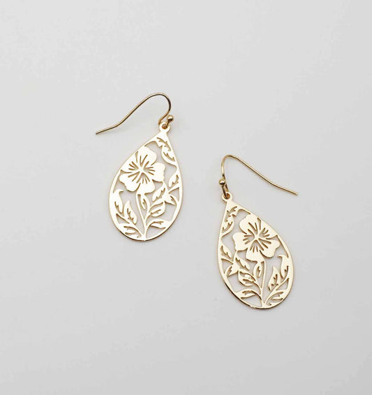 Golden Prairie Bloom Earrings