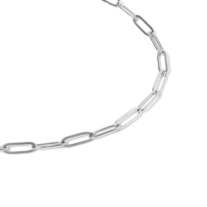 Horizon Paperclip Necklace - Silver
