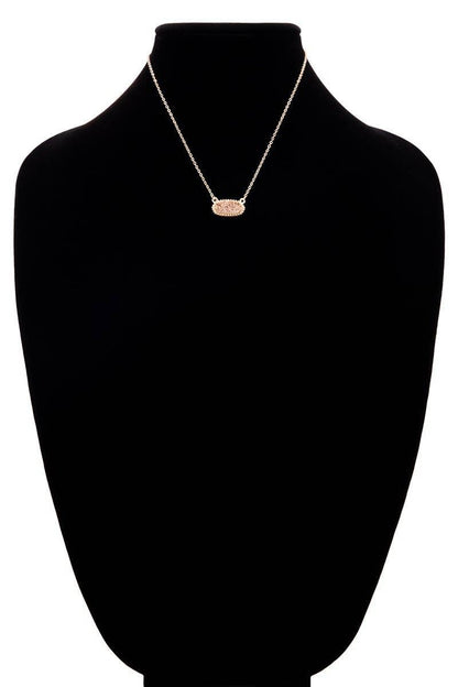 Drusy Necklace – Midnight Blue