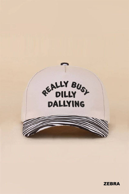 Really Busy Dilly Dallying Two Tone Snapback Hat: FLORAL / 1(ONE SIZE)