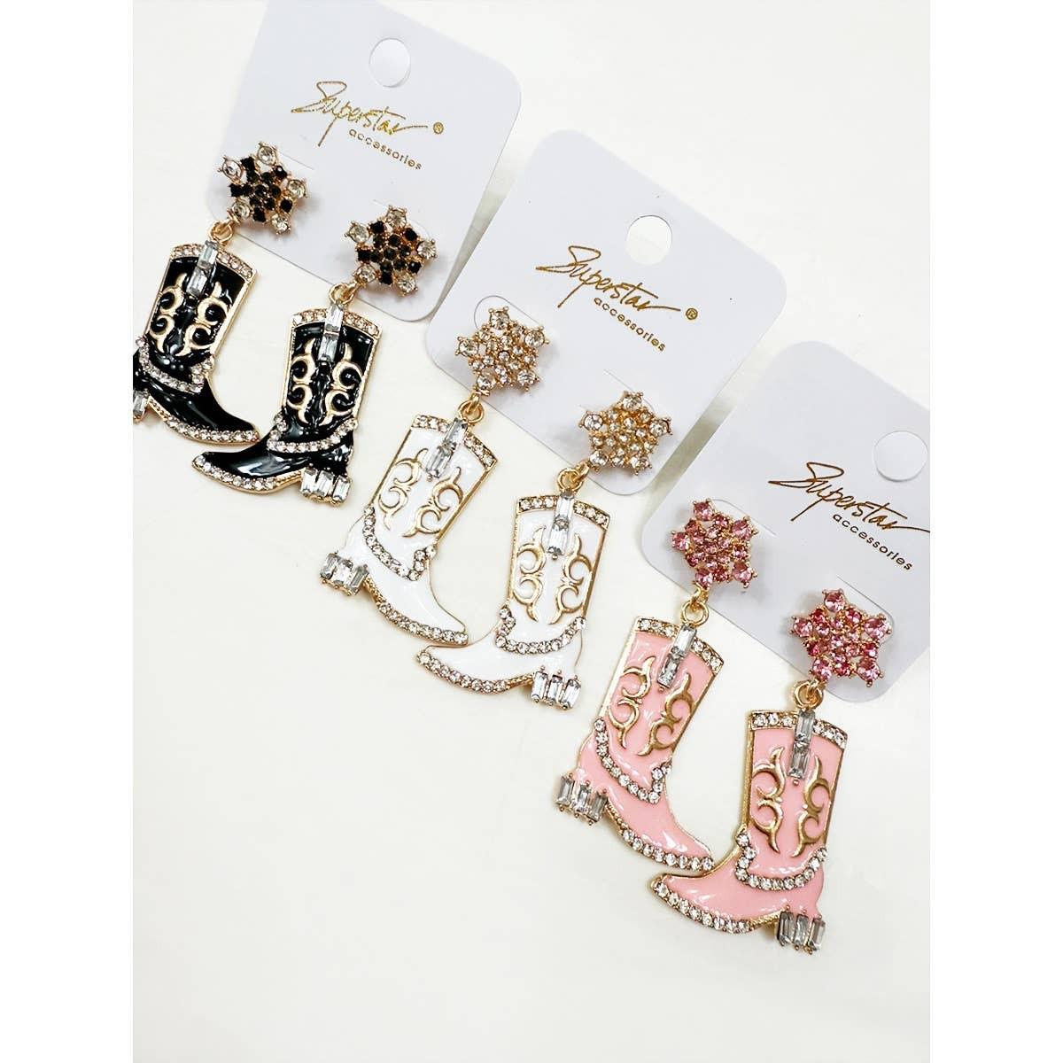 Western Cowgirl Boots Earring