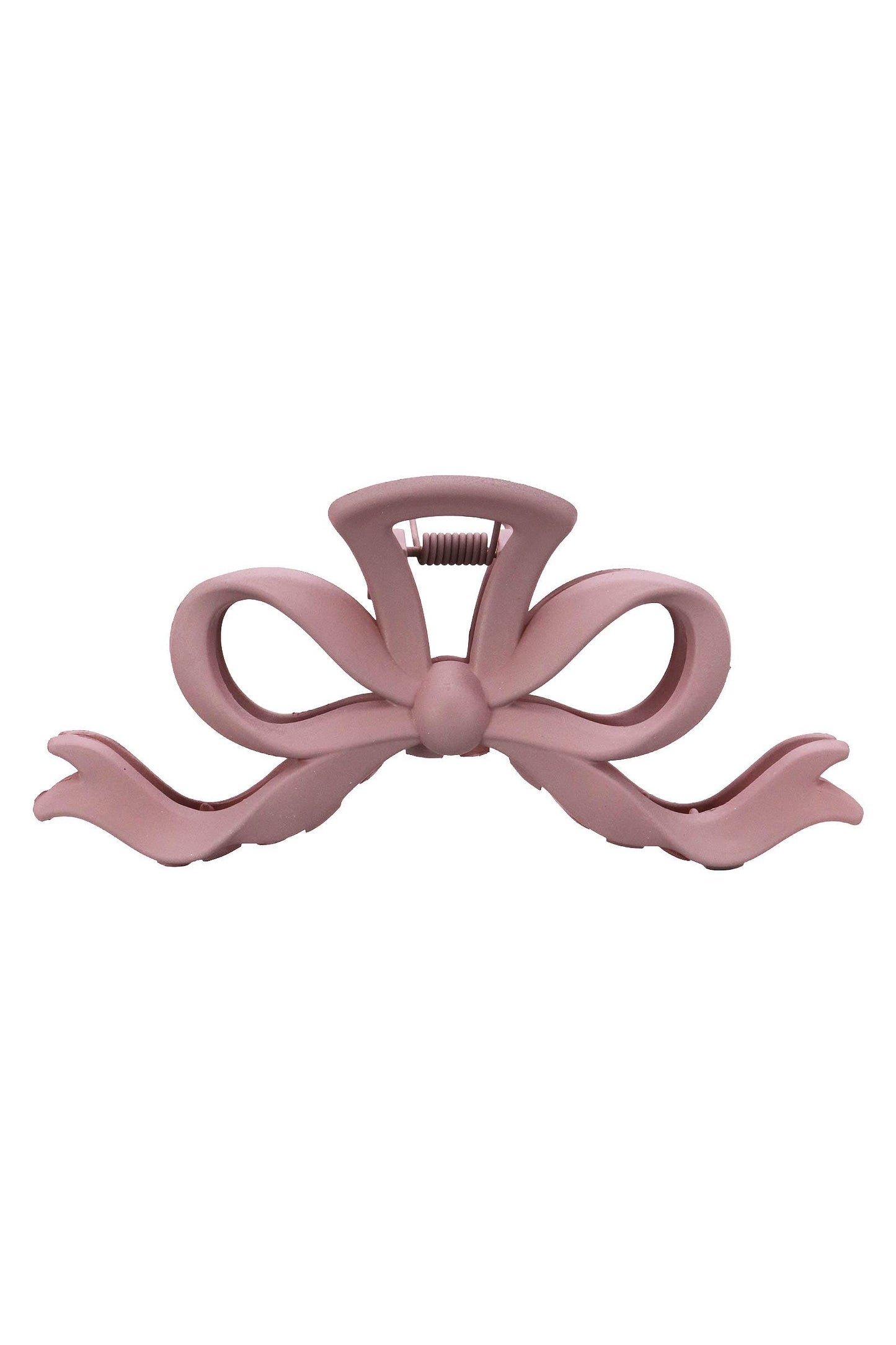 Matte Ribbon Bow Hollow Out Hair Claw: ASSORTED / ONE SIZE