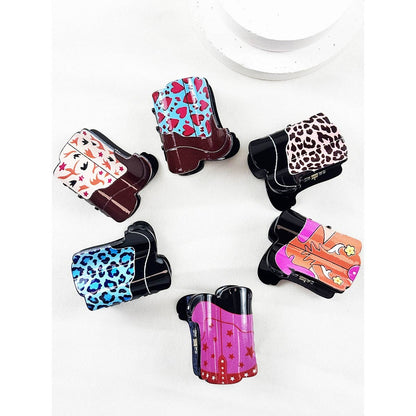 Mini Western Boot Hair Claw Clips: MIX COLOR / ONE(12)