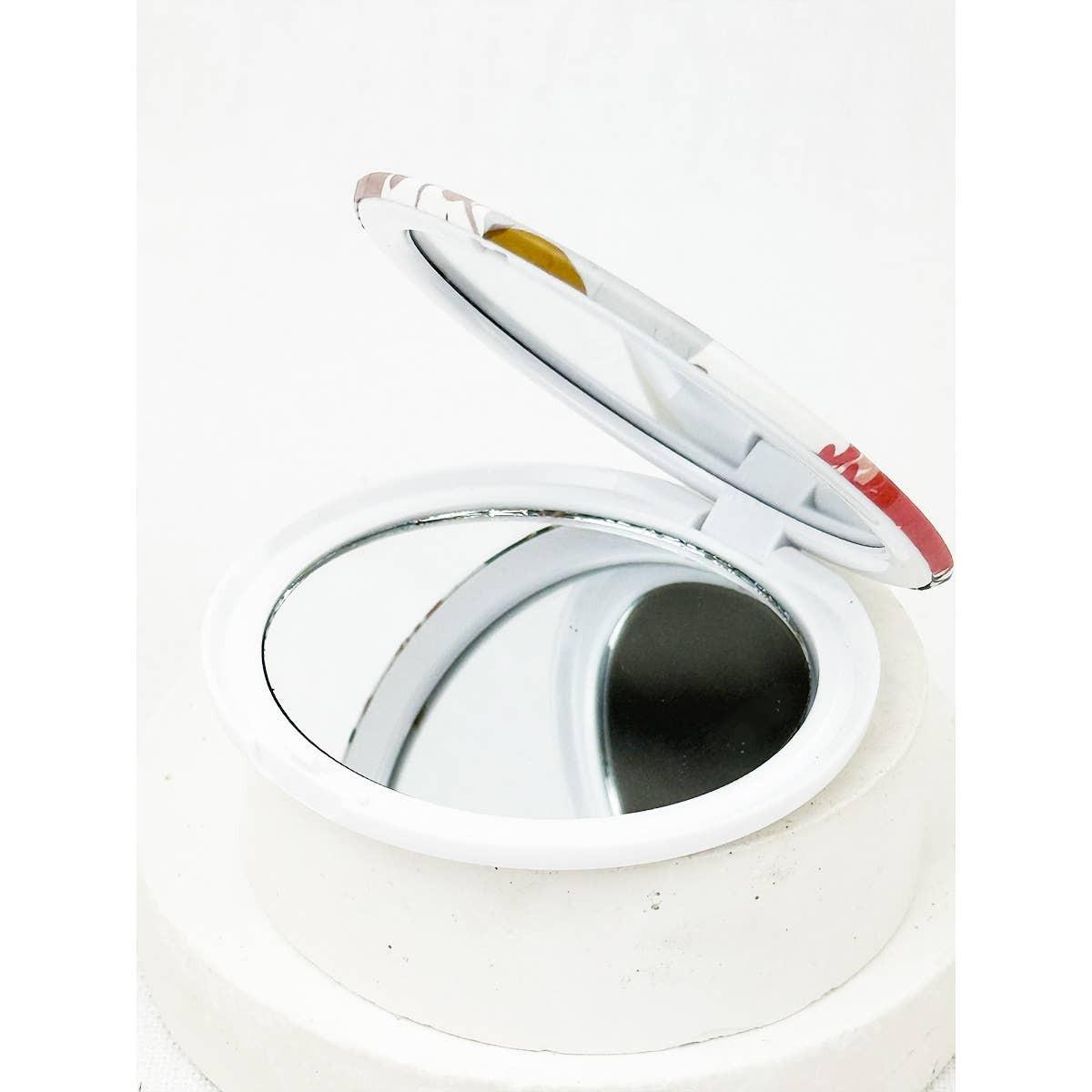 Tropical Leaf Compact Mirror