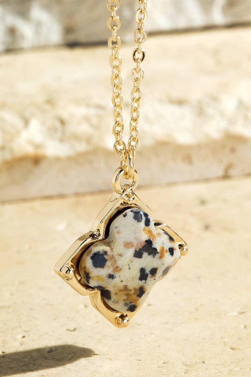 Semi-Precious Clover Necklace