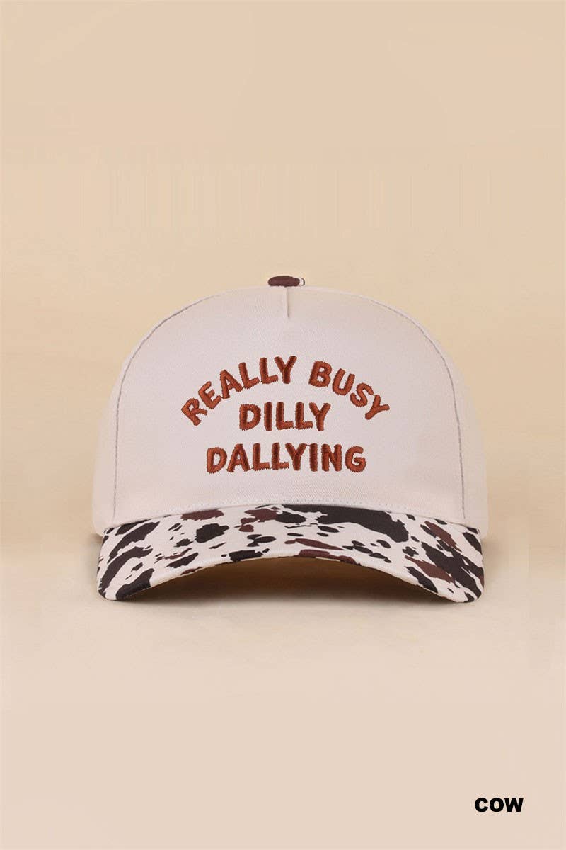 Really Busy Dilly Dallying Two Tone Snapback Hat: FLORAL / 1(ONE SIZE)