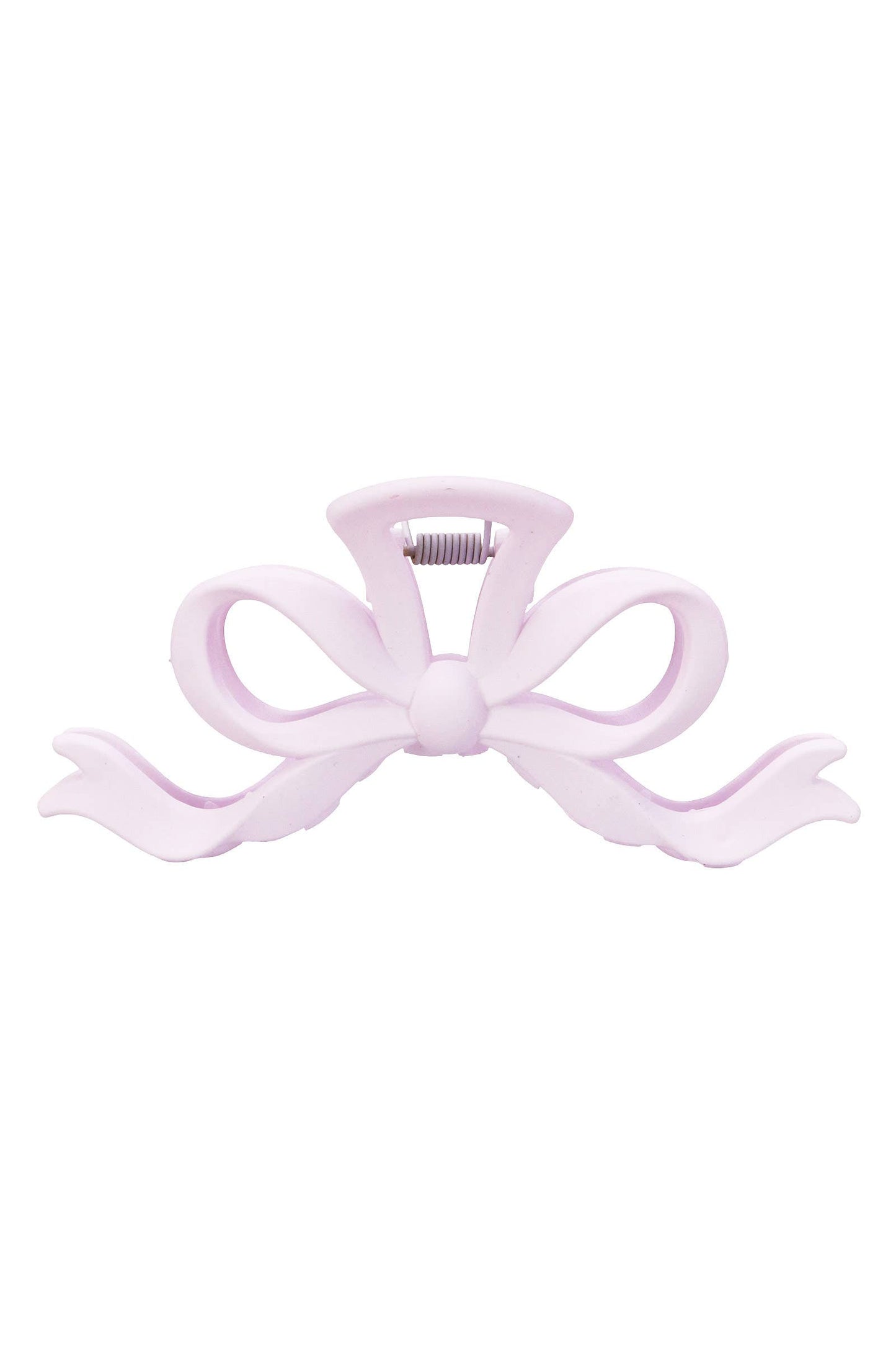 Matte Ribbon Bow Hollow Out Hair Claw: ASSORTED / ONE SIZE