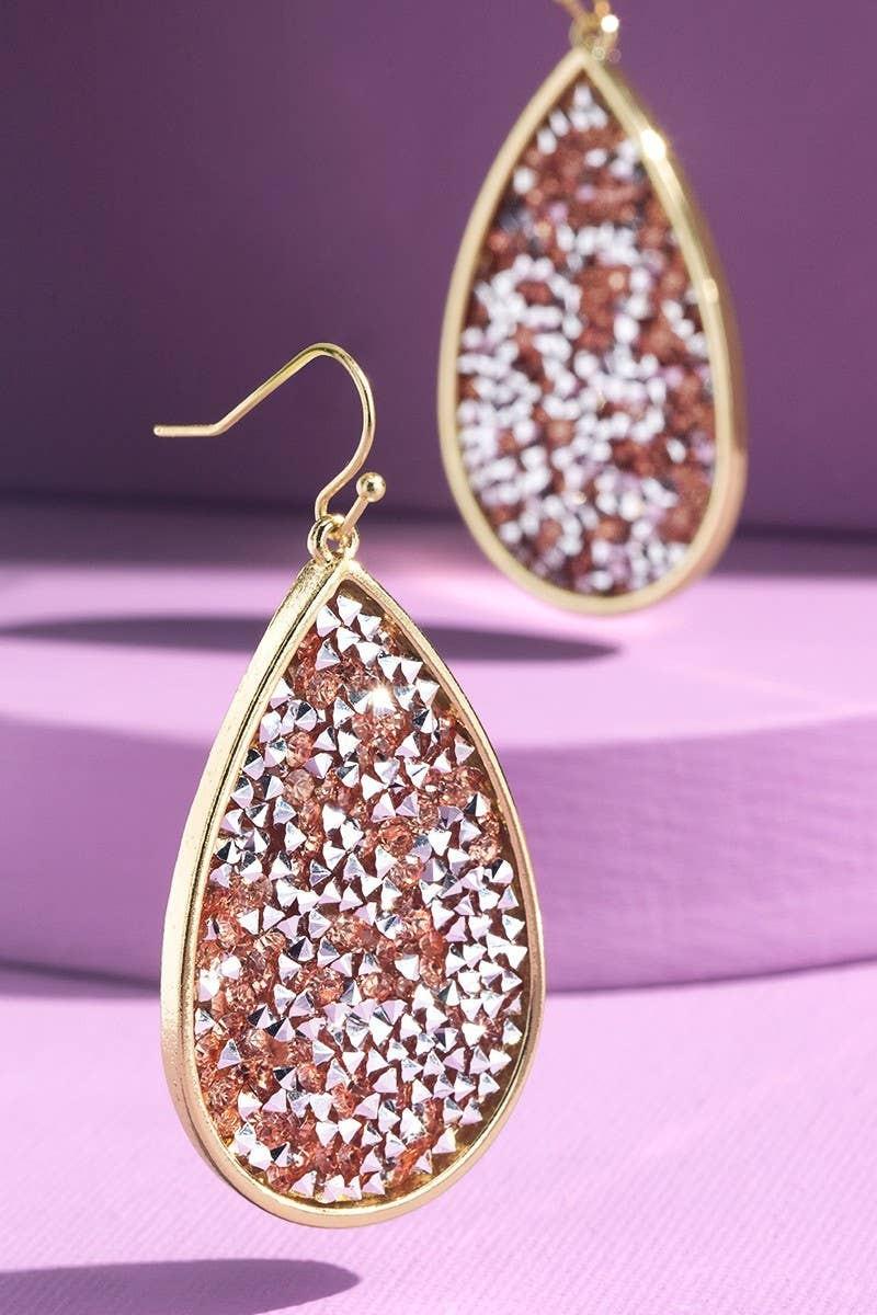Sparkling Tear Drop Earrings
