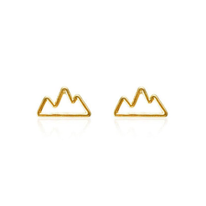 Mountain Wire Earrings: Gold