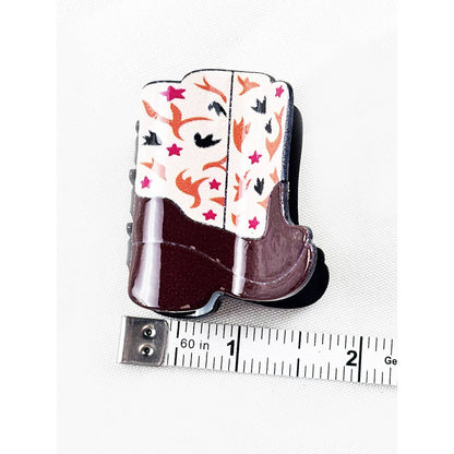 Mini Western Boot Hair Claw Clips: MIX COLOR / ONE(12)
