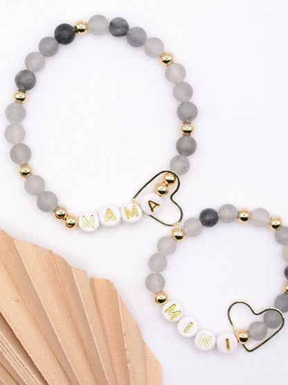 Mama & Mini Bracelet Set - Black