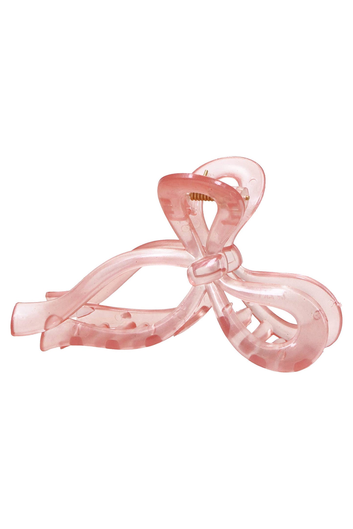 Pastel Jelly Clear Wavy Ribbon Bow Hair Claw: ASSORTED / ONE SIZE