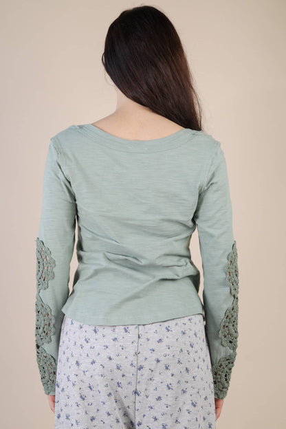 Sagebrush Lace Knit Top