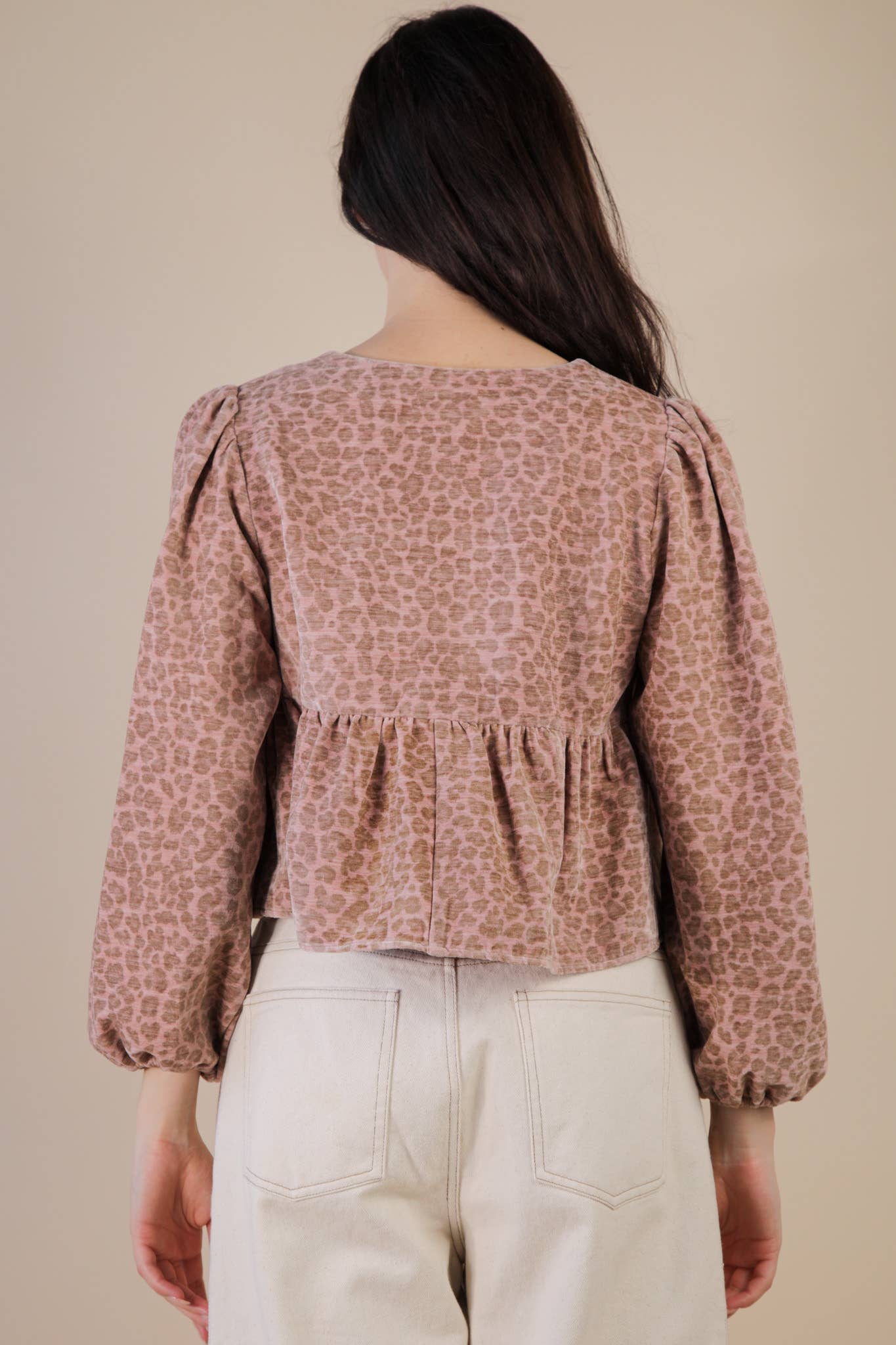 Little Miss Leopard Tie Top