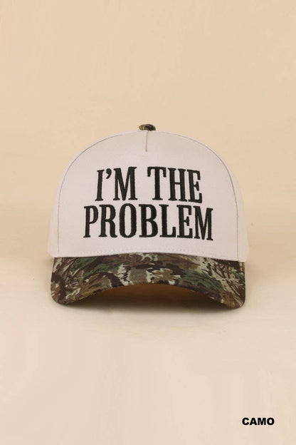 I'm The Problem Two Tone Snapback Hat: PAISLEY BLACK / 1(ONE SIZE)