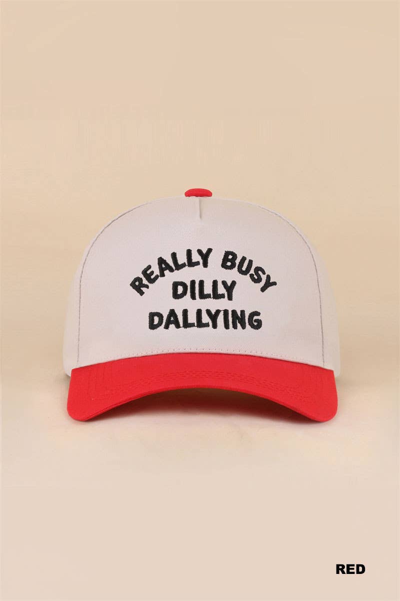 Really Busy Dilly Dallying Two Tone Snapback Hat: FLORAL / 1(ONE SIZE)