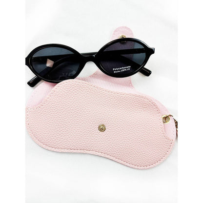 Faux Leather Eyeglass Case with Wristlet Strap: MIX COLOR / ONE(12)
