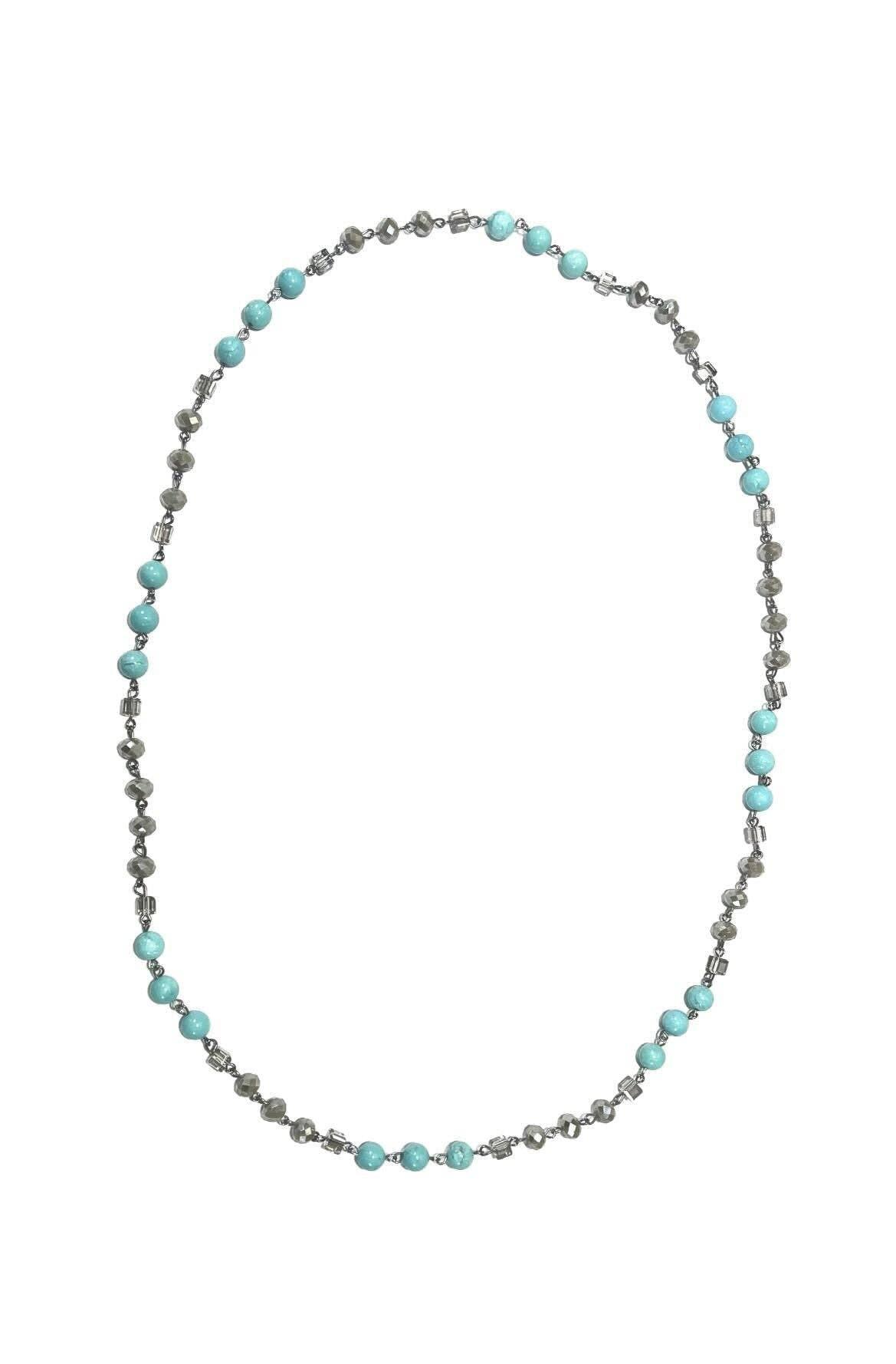 MIXED CRYSTAL WITH TURQUOISE BEADS