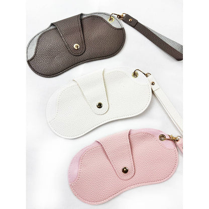 Faux Leather Eyeglass Case with Wristlet Strap: MIX COLOR / ONE(12)