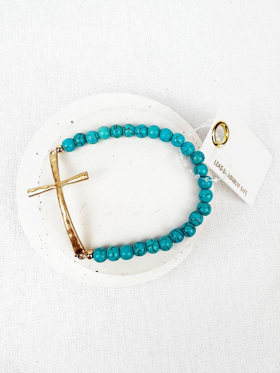 Turquoise Cross Bracelet