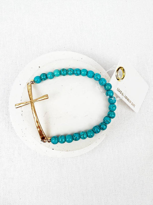 Turquoise Cross Bracelet