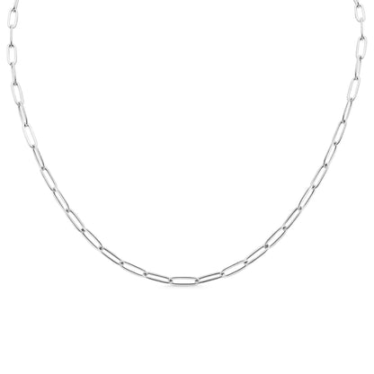 Horizon Paperclip Necklace - Silver