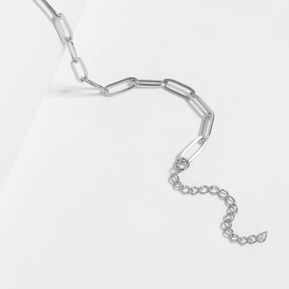 Horizon Paperclip Necklace - Silver