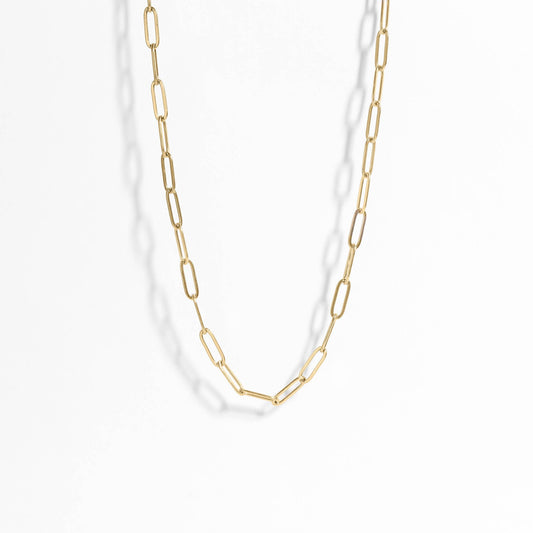 Horizon Paperclip Necklace - Gold