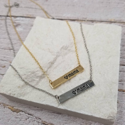 Mama Bar Necklace