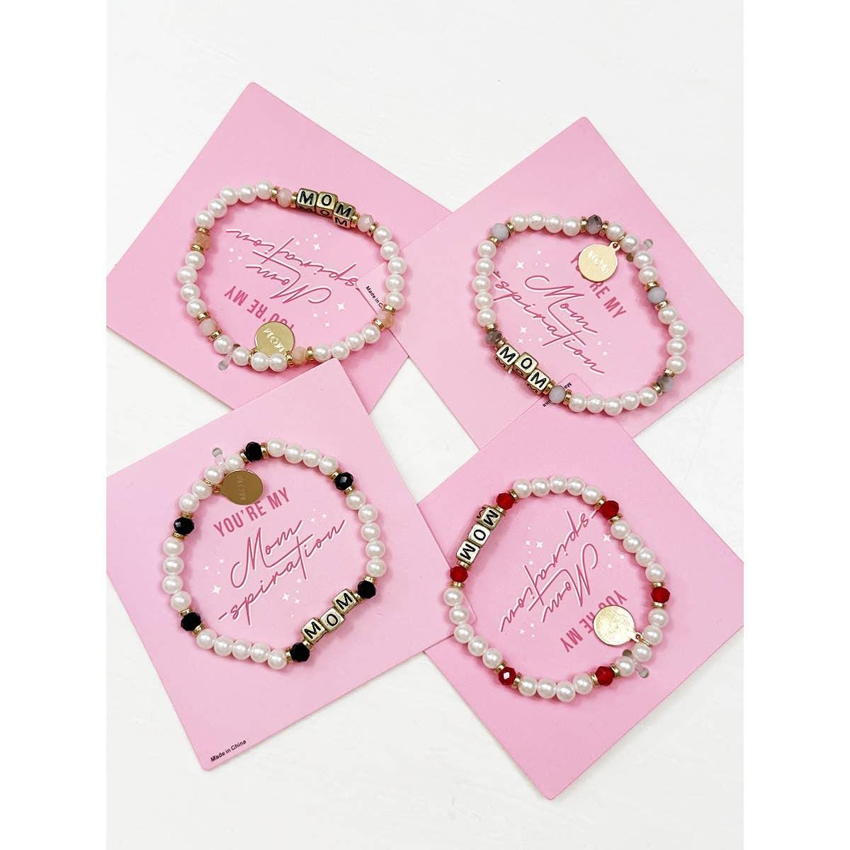 Square Bead Mom Bracelet