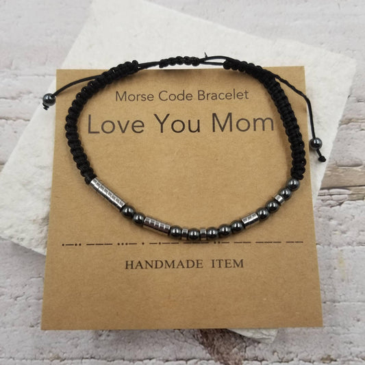 Mom Morse Code Bracelet