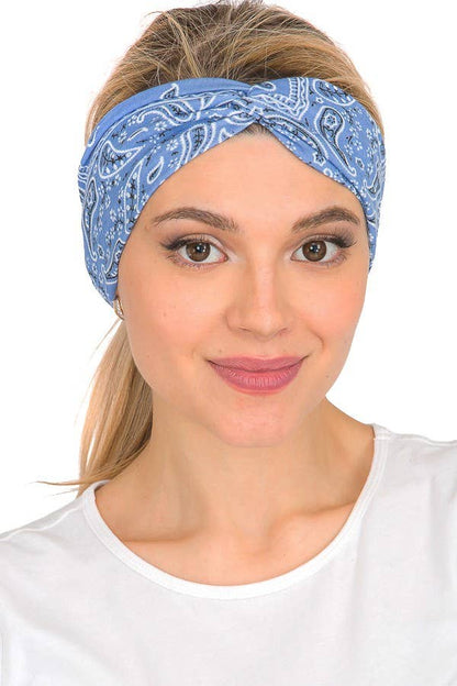 Classic Turban Twist Paisley Bandana Headbands