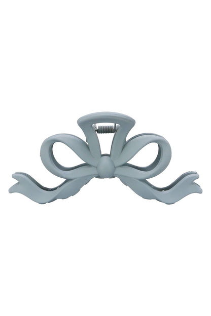 Matte Ribbon Bow Hollow Out Hair Claw: ASSORTED / ONE SIZE