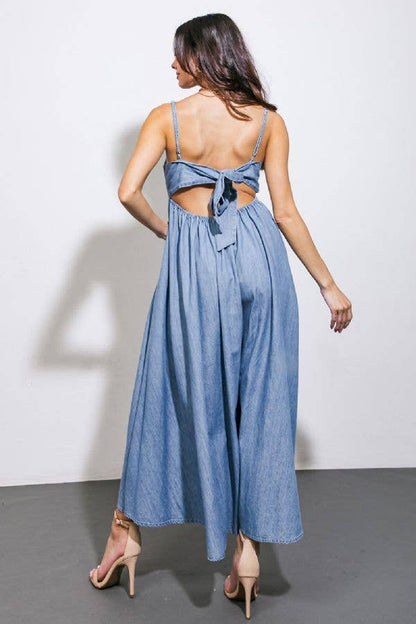 A washed denim midi dress - ID20973: LIGHT INDIGO / Contemporary / M