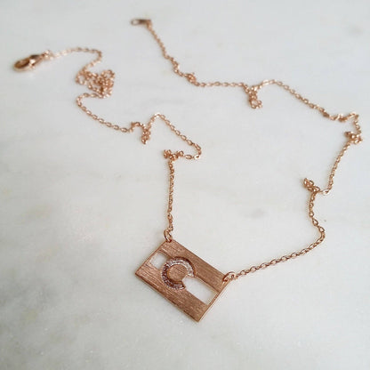 Colorado Flag Necklace: Gold