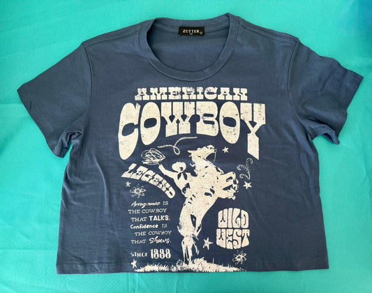 Cropped American Cowboy T-Shirt