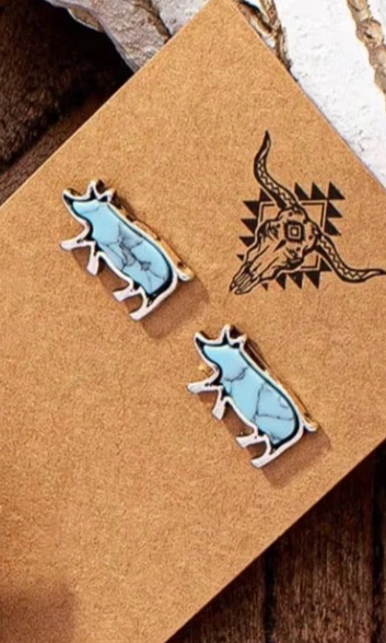Turquoise Animal Studs