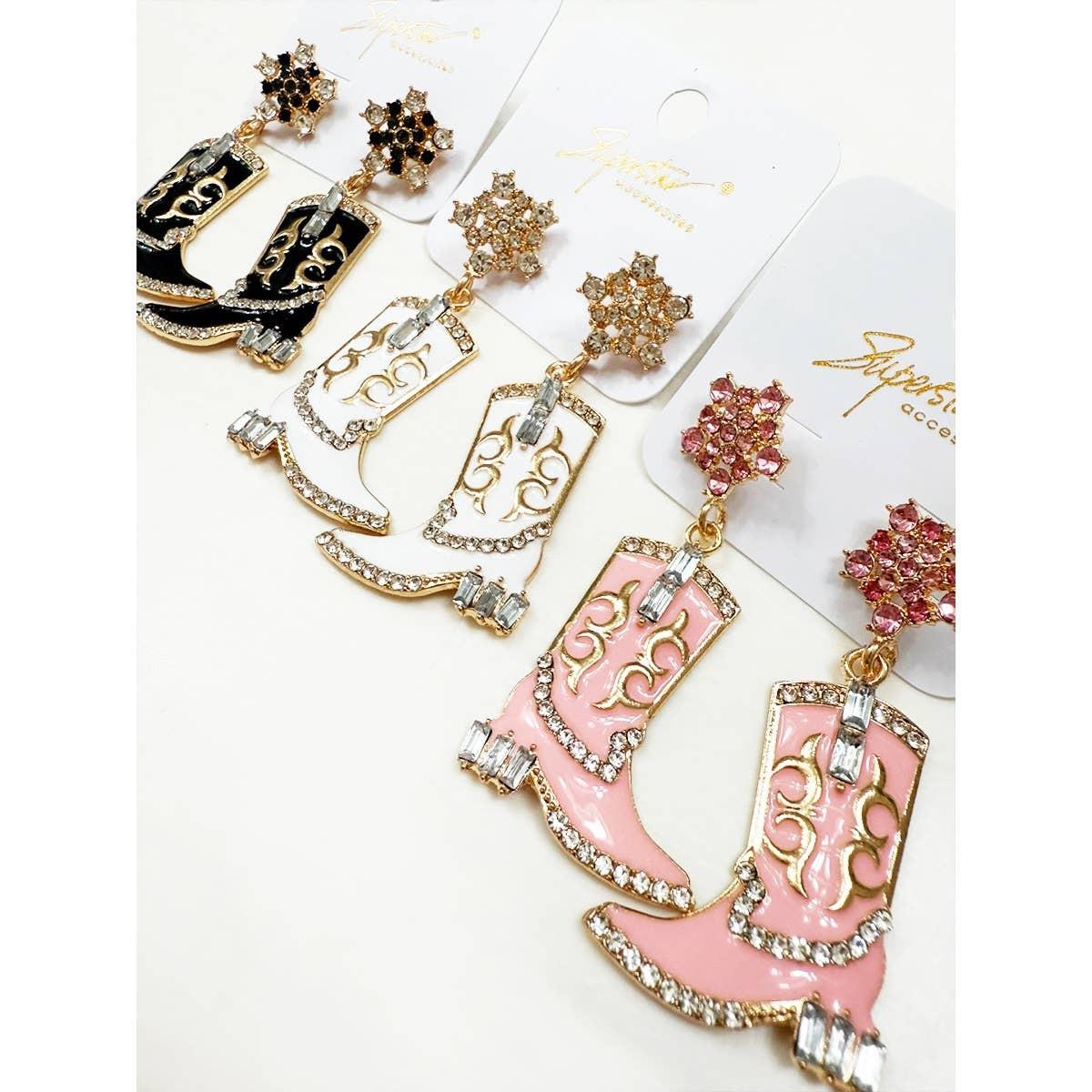 Western Cowgirl Boots Earring