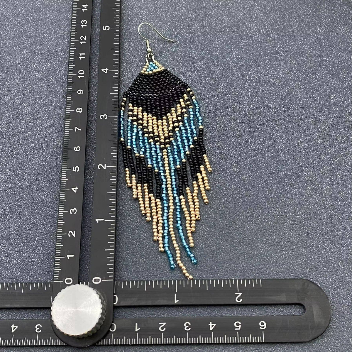 Bohemian Seed Beads Fringe Earrings - BJ/SB